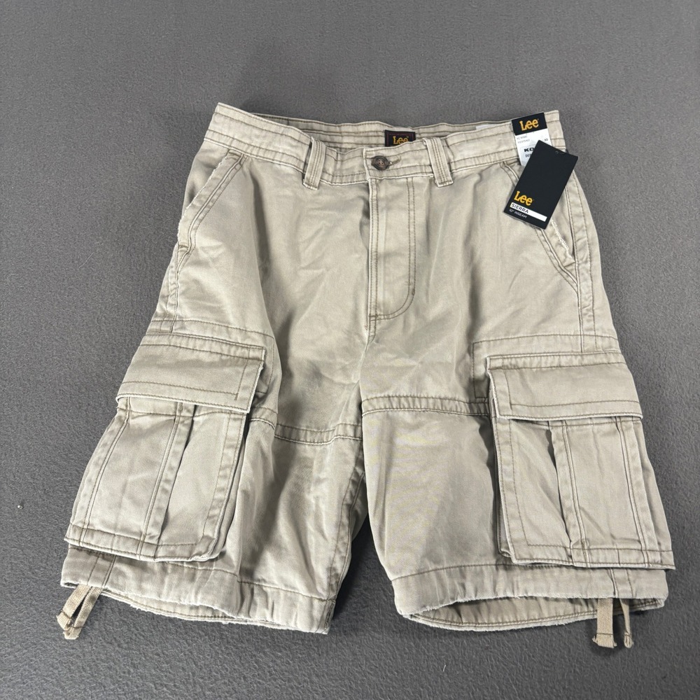 Lee Sierra Cargo Shorts Mens Size 32 Khaki 10 Inch Inseam 112375162